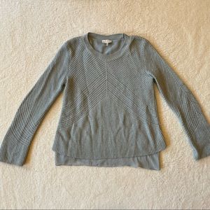 Lucky Brand Scoopneck Sweater Women's Medium Light Blue/Gray